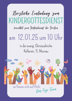 Einladung für Kindergottesdienst