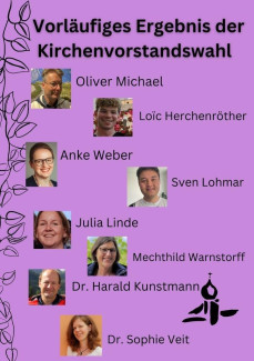 Übersicht über die gewählten Kirchenvorsteher:innen 2024