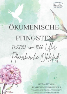 Plakat ökumenischer Pfingstgottesdienst Ohlstadt